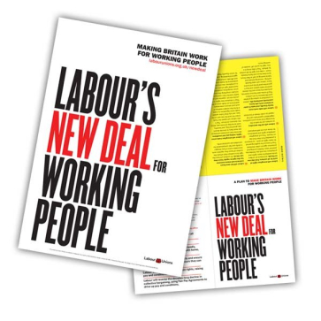 Labour’s New Deal for Working People Foldout Leaflet