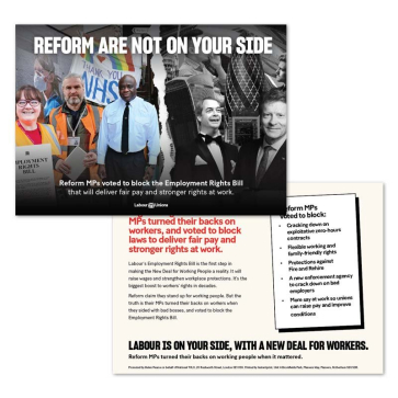 Leaflet: Reform Are Not on Your Side 