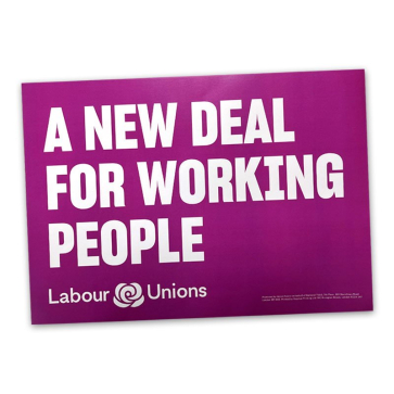 Poster "A new deal for working people" (Purple)