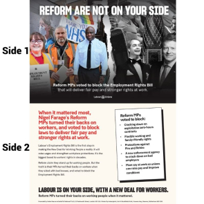 Leaflet: Reform Are Not on Your Side 