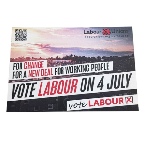 Labour’s New Deal for Working People Double Sided General Election Leaflet 
